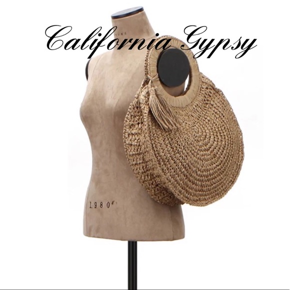 Bohemia Raffia Tassel Bag - Picture 4 of 7